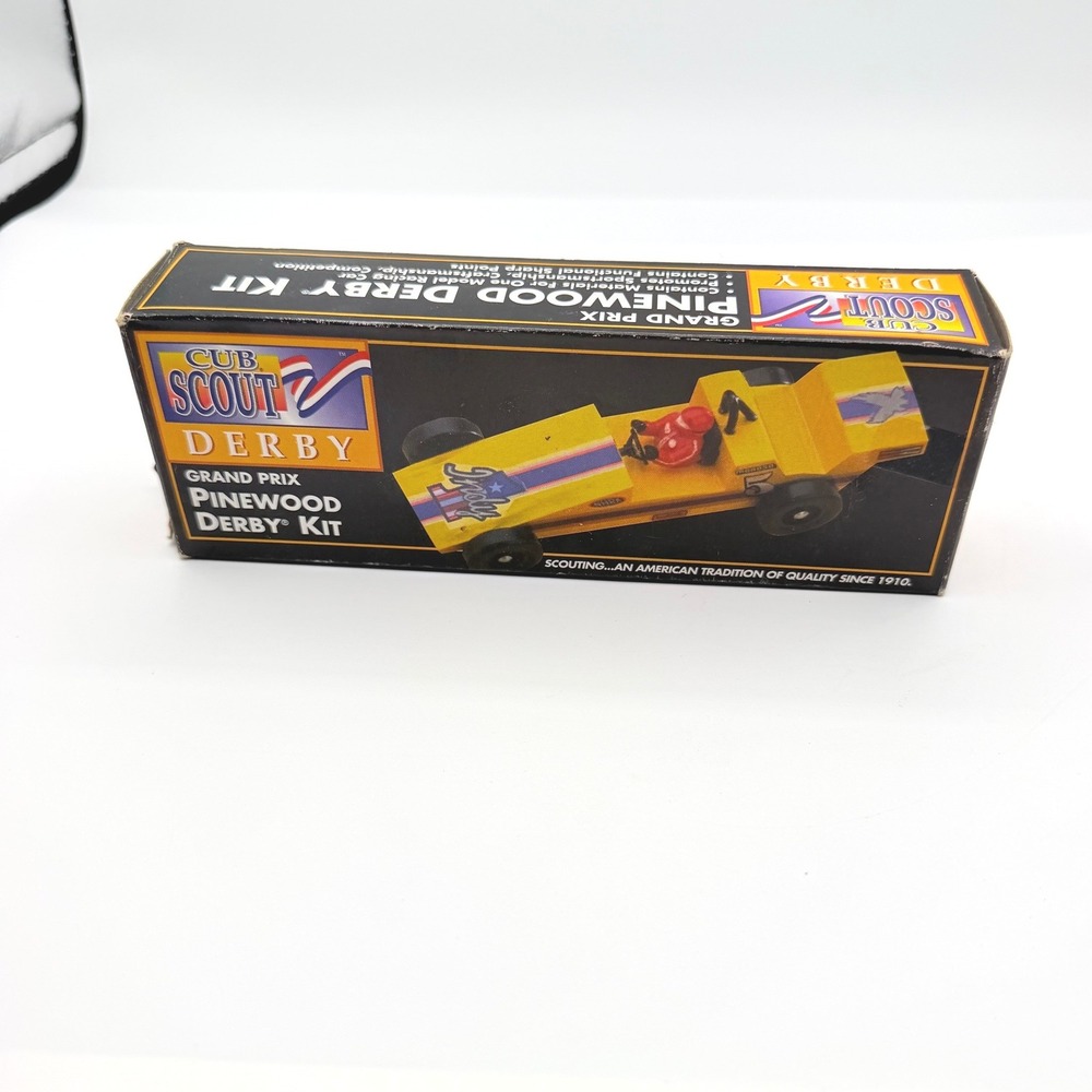 Cub Scout Grand Prix Pinewood Derby Kit Kids OS Good 1996 Vintage DIY Car